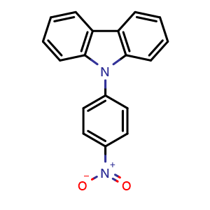 Chemical structure of 9-(4-Nitrophenyl)-9H-carbazole , CAS 16982-76-6, AChemBlock W160106