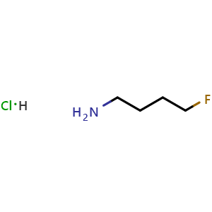 Chemical structure of 4-Fluorobutan-1-amine hydrochloride , CAS 286371-70-8, AChemBlock W160111