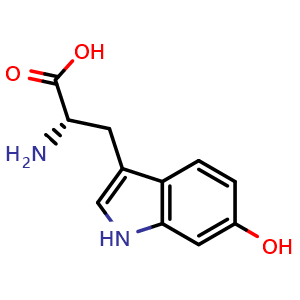Chemical structure of 6-Hydroxy-L-tryptophan , CAS 2443716-15-0, AChemBlock W160118