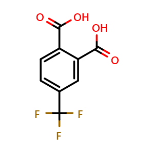 Chemical structure of 4-(Trifluoromethyl)phthalic acid , CAS 835-58-5, AChemBlock W160152
