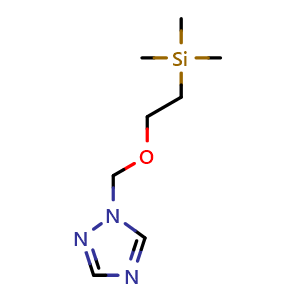 Chemical structure of 1-((2-(Trimethylsilyl)ethoxy)methyl)-1H-1,2,4-triazole , CAS 136118-56-4, AChemBlock W160177