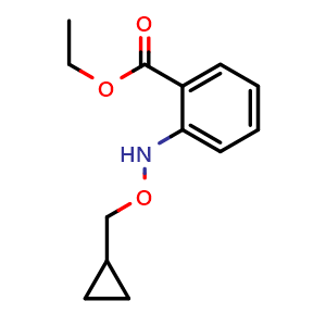 Chemical structure of Ethyl 2-((cyclopropylmethoxy)amino)benzoate , CAS 1616691-65-6, AChemBlock W160193