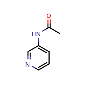 Chemical structure of N-(Pyridin-3-yl)acetamide , CAS 5867-45-8, AChemBlock W160195