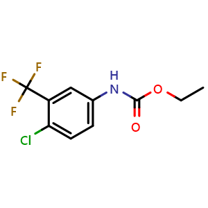 Chemical structure of Ethyl (4-chloro-3-(trifluoromethyl)phenyl)carbamate , CAS 18585-06-3, AChemBlock W160206