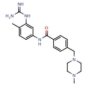 Chemical structure of N-[2-Methyl-5-[[4-[(4-methylpiperazin-1-yl)methyl]benzoyl]amino]phenyl]guanidine , CAS 581076-65-5, AChemBlock W160207