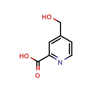 Chemical structure of 4-(hydroxymethyl)pyridine-2-carboxylic acid , CAS 923169-37-3, AChemBlock W160217