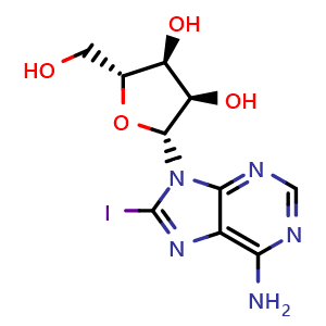 (2R,3R,4S,5R)-2-(6-Amino-8-iodo-9H-purin-9-yl)-5-(hydroxymethyl)tetrahydrofuran-3,4-diol