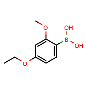 Chemical structure of (4-Ethoxy-2-methoxyphenyl)boronic acid , CAS 1207443-48-8, AChemBlock W160278