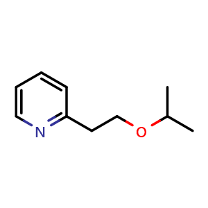 Chemical structure of 2-(2-Isopropoxyethyl)pyridine , CAS 70715-19-4, AChemBlock W160285