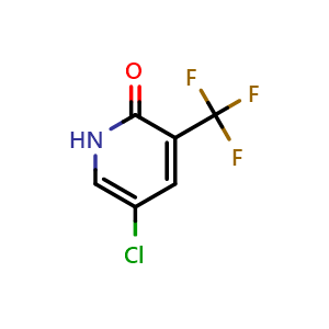 Chemical structure of 5-Chloro-3-(trifluoromethyl)pyridin-2(1H)-one , CAS 1214342-70-7, AChemBlock W160296
