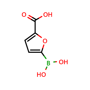 Chemical structure of 5-Boronofuran-2-carboxylic acid , CAS 852228-11-6, AChemBlock W160317