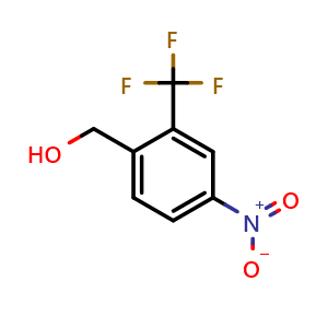 Chemical structure of (4-Nitro-2-(trifluoromethyl)phenyl)methanol , CAS 859027-06-8, AChemBlock W160322