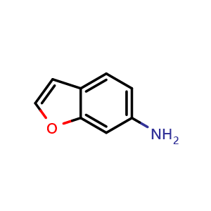 Chemical structure of benzofuran-6-amine , CAS 110677-54-8, AChemBlock W160338