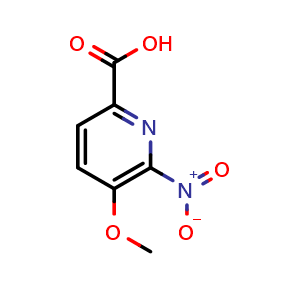 Chemical structure of 5-Methoxy-6-nitropicolinic acid , CAS 324028-85-5, AChemBlock W160371