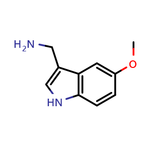 Chemical structure of (5-Methoxy-1H-indol-3-yl)methanamine , CAS 60523-82-2, AChemBlock W160383