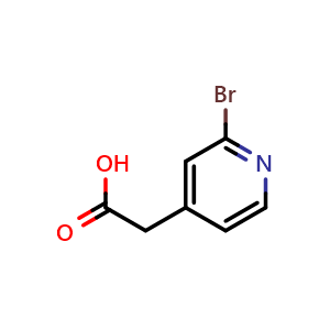 Chemical structure of 2-(2-Bromopyridin-4-yl)acetic acid , CAS 183483-29-6, AChemBlock W160387