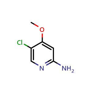 Chemical structure of 5-Chloro-4-methoxypyridin-2-amine , CAS 662117-63-7, AChemBlock W160398