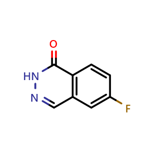 Chemical structure of 6-Fluorophthalazin-1(2H)-one , CAS 23928-51-0, AChemBlock W160421