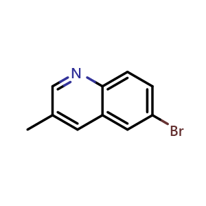 Chemical structure of 6-Bromo-3-methylquinoline , CAS 97041-63-9, AChemBlock W160450