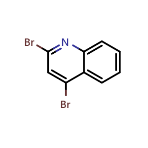Chemical structure of 2,4-Dibromoquinoline , CAS 20151-40-0, AChemBlock W160497