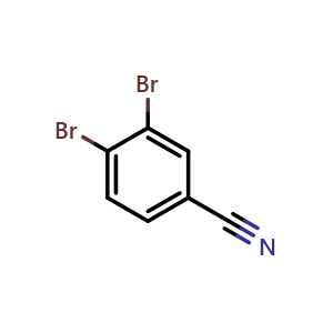 Chemical structure of 3,4-Dibromobenzonitrile , CAS 188984-35-2, AChemBlock W160507