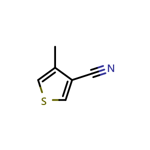 Chemical structure of 4-Methylthiophene-3-carbonitrile , CAS 73229-39-7, AChemBlock W160512