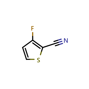 Chemical structure of 3-Fluorothiophene-2-carbonitrile , CAS 154499-46-4, AChemBlock W160515