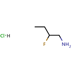 Chemical structure of 2-Fluorobutan-1-amine hydrochloride , CAS 1384429-67-7, AChemBlock W160598