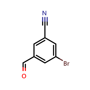 Chemical structure of 3-Bromo-5-formylbenzonitrile , CAS 644982-55-8, AChemBlock W160630