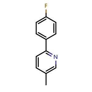 Chemical structure of 2-(4-Fluorophenyl)-5-methylpyridine , CAS 85237-65-6, AChemBlock W160669