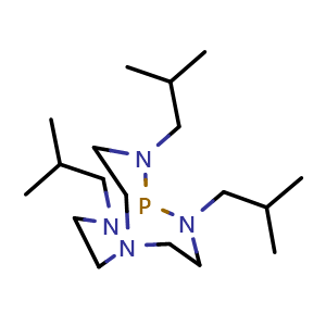 Chemical structure of 2,8,9-Triisobutyl-2,5,8,9-tetraaza-1-phosphabicyclo[3 3 3]undecane , CAS 331465-71-5, AChemBlock W160687