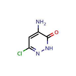 Chemical structure of 4-Amino-6-chloropyridazin-3(2H)-one , CAS 14704-64-4, AChemBlock W161599