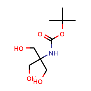 Chemical structure of N-Boc-tris(hydroxymethyl)aminomethane , CAS 146651-71-0, AChemBlock W161720