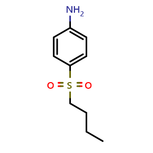 Chemical structure of 4-(Butylsulfonyl)aniline , CAS 51770-72-0, AChemBlock W161729