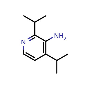 Chemical structure of 2,4-Diisopropylpyridin-3-amine , CAS 133980-64-0, AChemBlock W161798