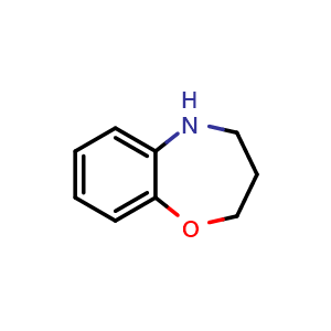 Chemical structure of 2,3,4,5-Tetrahydro-1,5-benzoxazepine , CAS 7160-97-6, AChemBlock W161805