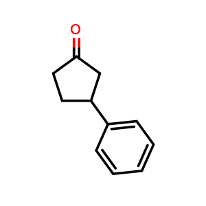 Chemical structure of 3-Phenylcyclopentanone , CAS 64145-51-3, AChemBlock W161807