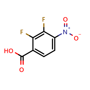 Chemical structure of 2,3-Difluoro-4-nitrobenzoic acid , CAS 1806370-35-3, AChemBlock W161811