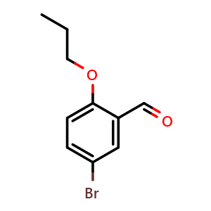 Chemical structure of 5-Bromo-2-propoxybenzaldehyde , CAS 61564-89-4, AChemBlock W161858