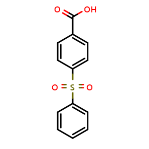 Chemical structure of 4-(Phenylsulfonyl)benzoic acid , CAS 5361-54-6, AChemBlock W161887