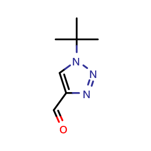 Chemical structure of 1-(Tert-butyl)-1H-1,2,3-triazole-4-carbaldehyde , CAS 129027-65-2, AChemBlock W161956