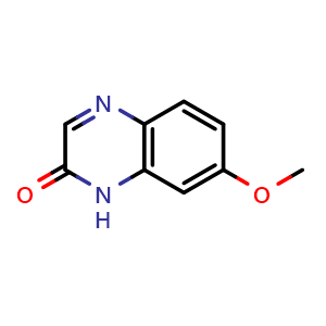 Chemical structure of 7-Methoxyquinoxalin-2(1H)-one , CAS 55687-30-4, AChemBlock W161961
