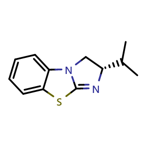 Chemical structure of (S)-2-Isopropyl-2,3-dihydrobenzo[d]imidazo[2,1-b]thiazole , CAS 1214921-55-7, AChemBlock W161977