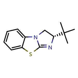Chemical structure of (S)-2-(tert-Butyl)-2,3-dihydrobenzo[d]imidazo[2,1-b]thiazole , CAS 1213233-51-2, AChemBlock W161978