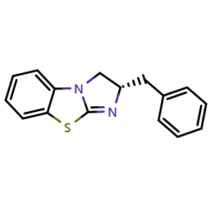 Chemical structure of (S)-2-Benzyl-2,3-dihydrobenzo[d]imidazo[2,1-b]thiazole , CAS 1239015-83-8, AChemBlock W161979