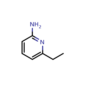 Chemical structure of 6-Ethylpyridin-2-amine , CAS 21717-29-3, AChemBlock W162010