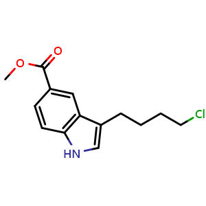 Chemical structure of Methyl 3-(4-chlorobutyl)-1H-indole-5-carboxylate , CAS 115092-81-4, AChemBlock W162017