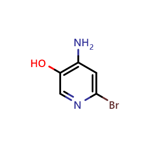 Chemical structure of 4-amino-6-bromo-pyridin-3-ol , CAS 1033203-48-3, AChemBlock W162022
