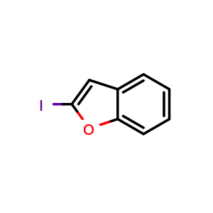 Chemical structure of 2-Iodo-benzofuran , CAS 69626-75-1, AChemBlock W162071