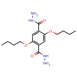 Chemical structure of 2,5-Dibutoxyterephthalohydrazide , CAS 1136292-72-2, AChemBlock W162091
